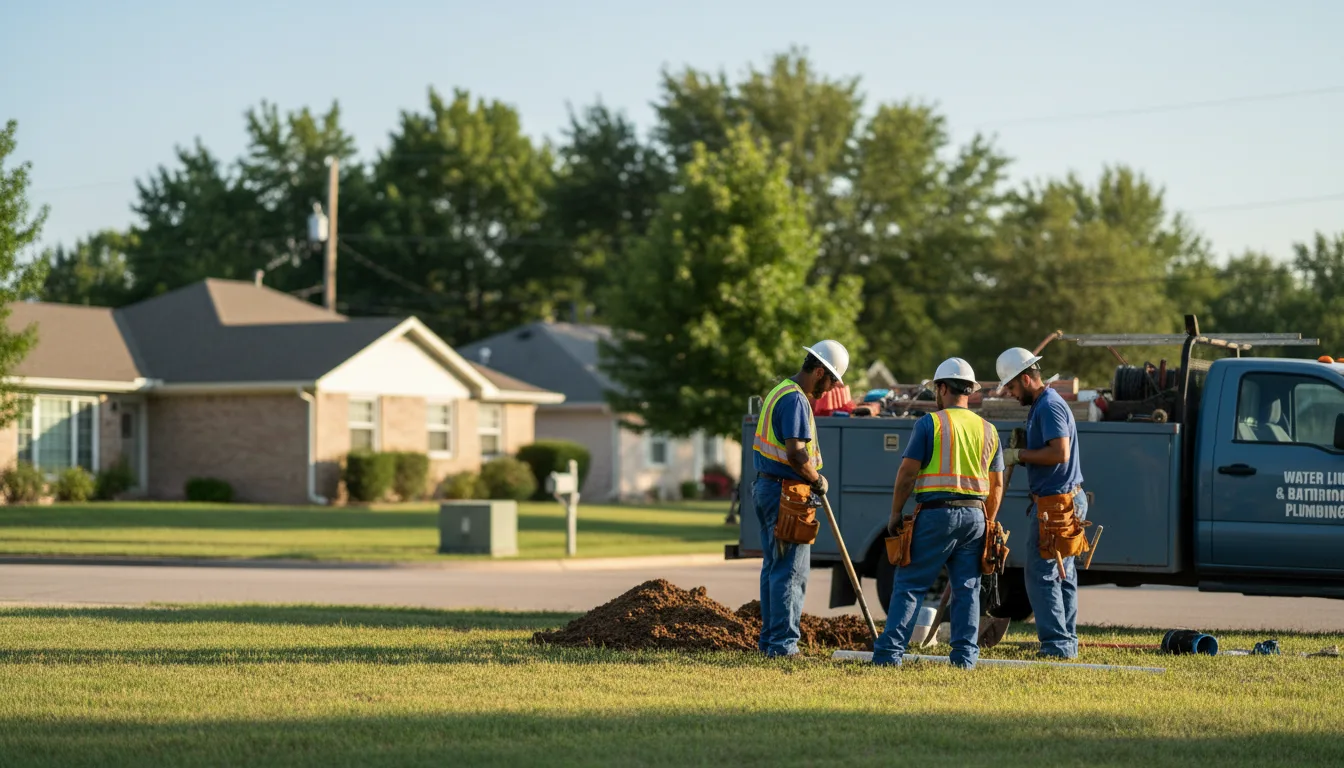 Residential water line and bathroom plumbing service in Lowell, OH